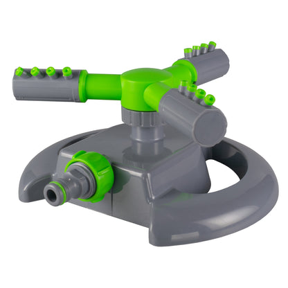 Cost Wise 3-Arm Adjustable Rotating Lawn Sprinkler Green Grey - Best4Trade-Retail Garden watering