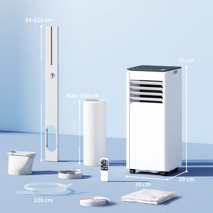 HOMCOM Portable Air Conditioner 5000 BTU, 4-in-1 AC Unit with Cool, Dehumidifier, Fan, Sleep Mode, WiFi Voice Remote Control