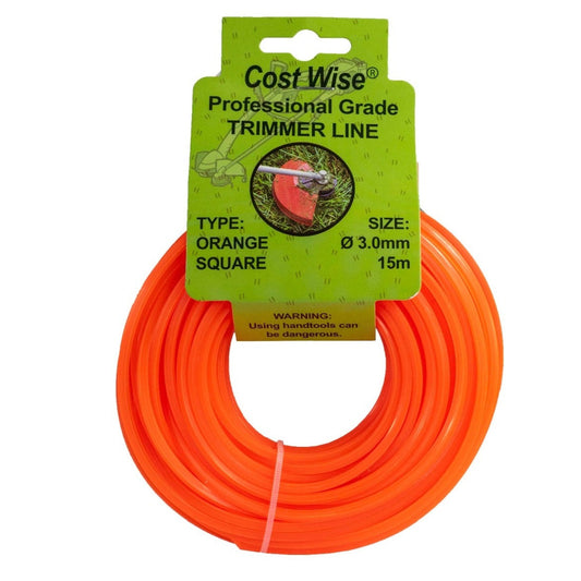 Strimmer Line Orange Square 3mm x 15m - Best4Trade-Retail Garden tools & Accesories