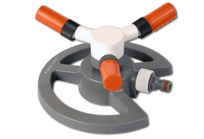 Bradas 3-Arm Revolving Sprinkler White Line - Best4Trade-Retail Garden watering
