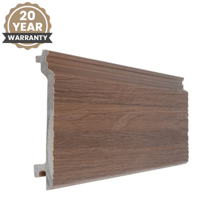 C-Clad Capped Composite Woodgrain Effect Cladding Board 21mm x 150mm x 3.6m - All Colours - C-Clad