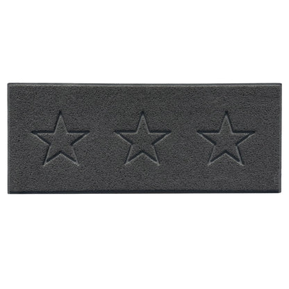 Indoor Spaghetti Door Mat Embossed Star - Dark Grey