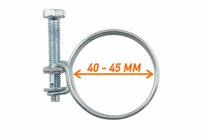 Double Wire Hose Clamp Galvanised 40mm-45mm - Best4Trade-Retail Tech Hose & Fittings