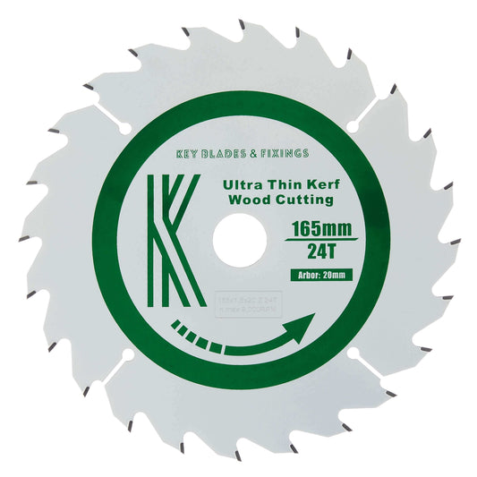 Circular Saw Blades 165mm x 20mm x 1.6mm 24 Tooth Track - 4001