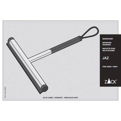 Zack Jaz Polished Stainless Steel Short Handle Squeegee 40082