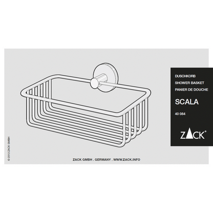 Zack Scala Shower Basket — Mirror Polished Stainless Steel