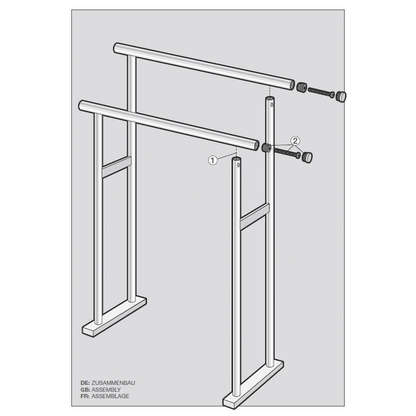 Zack Scala Polished Stainless Steel Towel Stand 40087