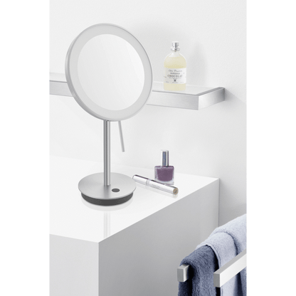 Zack Alona LED Cosmetic Mirror with 5x Magnification | Brushed Stainless Steel