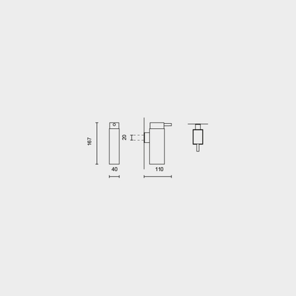 Zack Linea Brushed Stainless Steel Wall Soap Dispenser - Premium Quality Bathroom Accessory