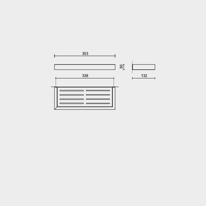 Zack Linea Shower Shelf — Brushed Stainless Steel