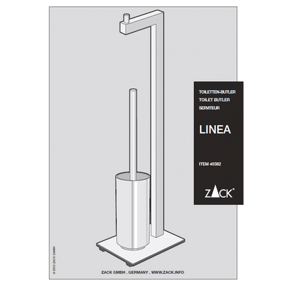 Zack Linea Toilet Butler — Brushed Stainless Steel