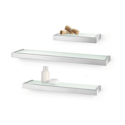 Zack Linea Brushed Stainless Steel Bathroom Shelf 26.5cm - Premium German Design