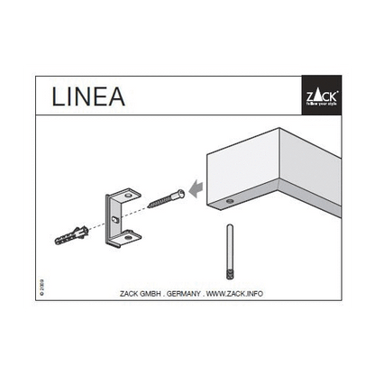 Zack Linea Brushed Stainless Steel Bathroom Shelf 26.5cm - Premium German Design