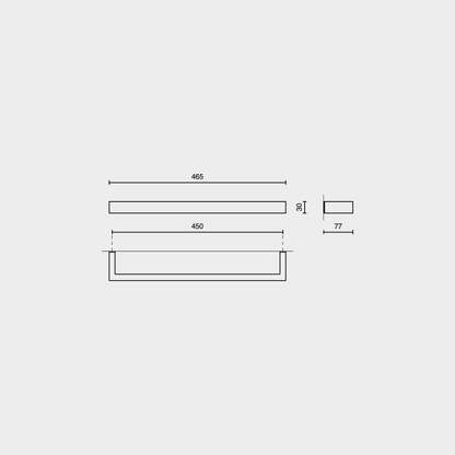 Zack Linea Brushed Stainless Steel Wall-Mounted Towel Rail