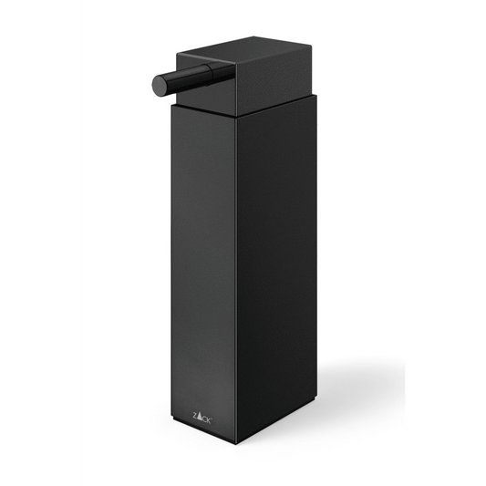 Zack Linea Premium Black Soap Dispenser - Powder Coated Stainless Steel Free Standing Design