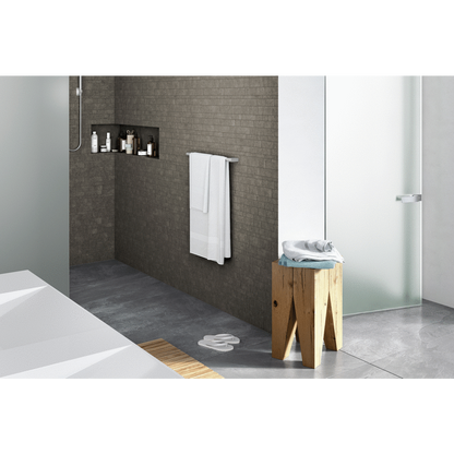 Zack Atore Brushed Stainless Steel 65 cm Towel Rail 40422