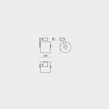 Zack Atore Brushed Stainless Steel Toilet Roll Holder 40433