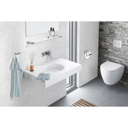 Zack Atore Polished Stainless Steel Toilet Roll Holder with Flap 40453