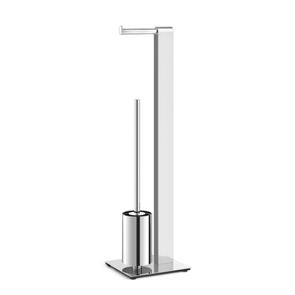 Zack Atore Toilet Butler | Polished Stainless Steel Brush & Roll Holder
