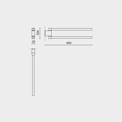 Zack Atore Polished Stainless Steel Swivel Towel Holder 40462