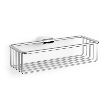 Zack Atore Polished Stainless Steel Wall Shower Basket, Small, 40463