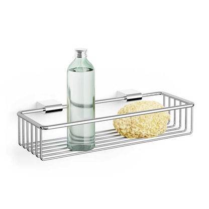 Zack Atore Polished Stainless Steel Wall Shower Basket, Large, 40464