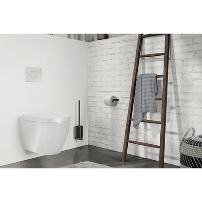 Zack Carvo Powder Coated Black Stainless Steel Toilet Roll Holder 40500