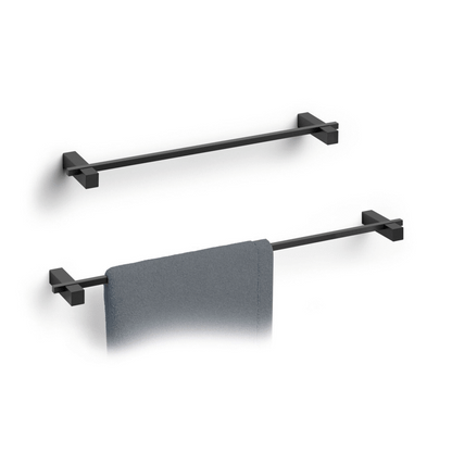 Zack Carvo Powder Coated Black Stainless Steel 66 cm Towel Rail 40502