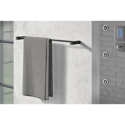 Zack Carvo Powder Coated Black Stainless Steel 66 cm Towel Rail 40502
