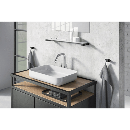 Zack Carvo Powder Coated Black Stainless Steel Double Towel/Robe Hook 40504