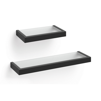 Zack Linea Premium Black Stainless Steel Bathroom Shelf - 26.5cm German Engineering