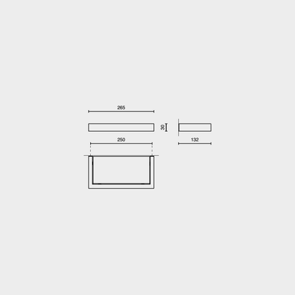 Zack Linea Premium Black Stainless Steel Bathroom Shelf - 26.5cm German Engineering