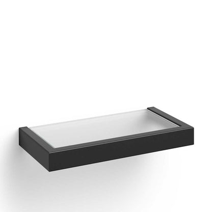 Zack Linea Premium Black Stainless Steel Bathroom Shelf - 26.5cm German Engineering