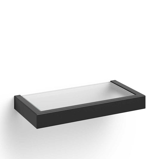 Zack Linea Premium Black Stainless Steel Bathroom Shelf - 26.5cm German Engineering