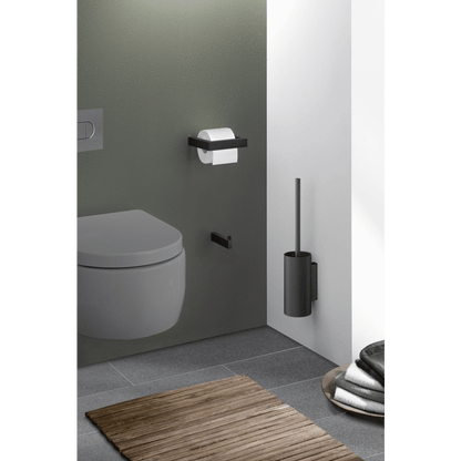 Zack Linea Black Stainless Steel Toilet Roll Holder 40576
