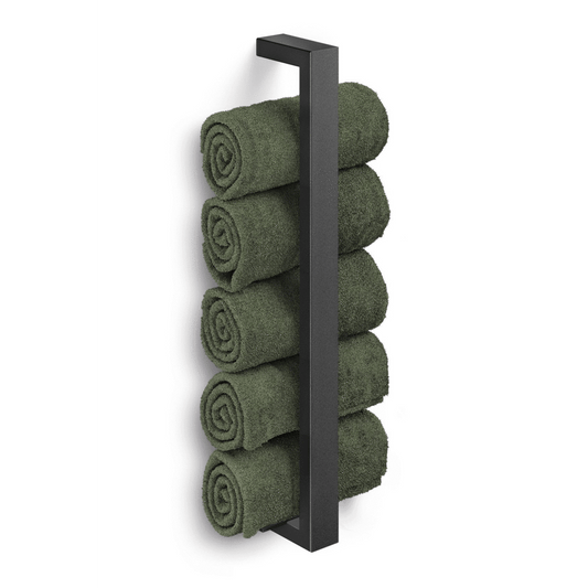 Zack Linea Black Stainless Steel 40 cm Guest Towel Holder 40598