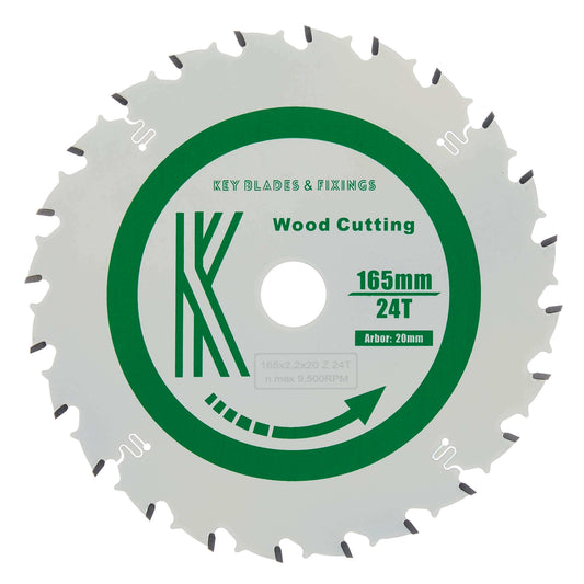 Circular Saw Blades 165mm x 20mm x 2.2mm 24 Tooth Track - 4101