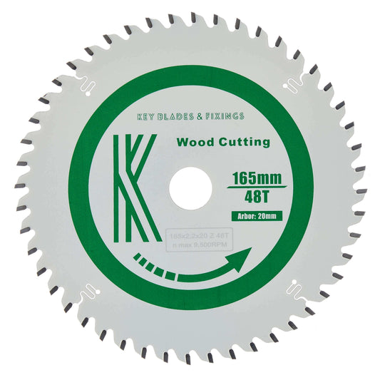 Circular Saw Blades 165mm x 20mm x 2.2mm 48 Tooth Track - 4102