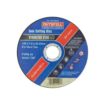 Inox Cutting Disc - All Sizes - Faithfull