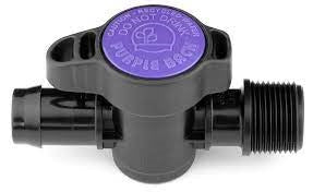 Antelco Purple Back® Valve 13 mm Barb x 3/4"