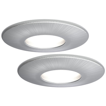 4lite WiZ Connected Fire-Rated IP65 GU10 Smart LED Downlight - Satin Chrome