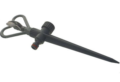 Rotary Butterfly Lawn Sprinkler on Spike De Luxe - White Line - Best4Trade-Retail Garden watering