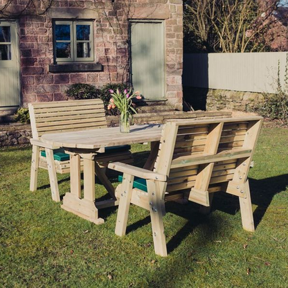 Churnet Valley Ergo 4 Seat Table Set 2 Benches - Churnet Valley