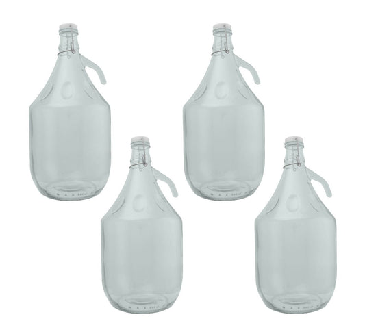 Glass Demijohn 5L 4 Pack Swing Top Cap - Best4Trade-Retail Costwise Home Brewing