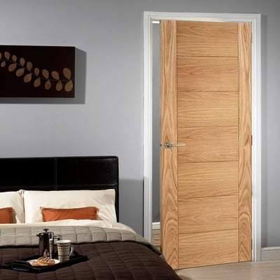 Oak Carini Un-Finished Flush Internal Door - 1981mm x 838mm - LPD Doors