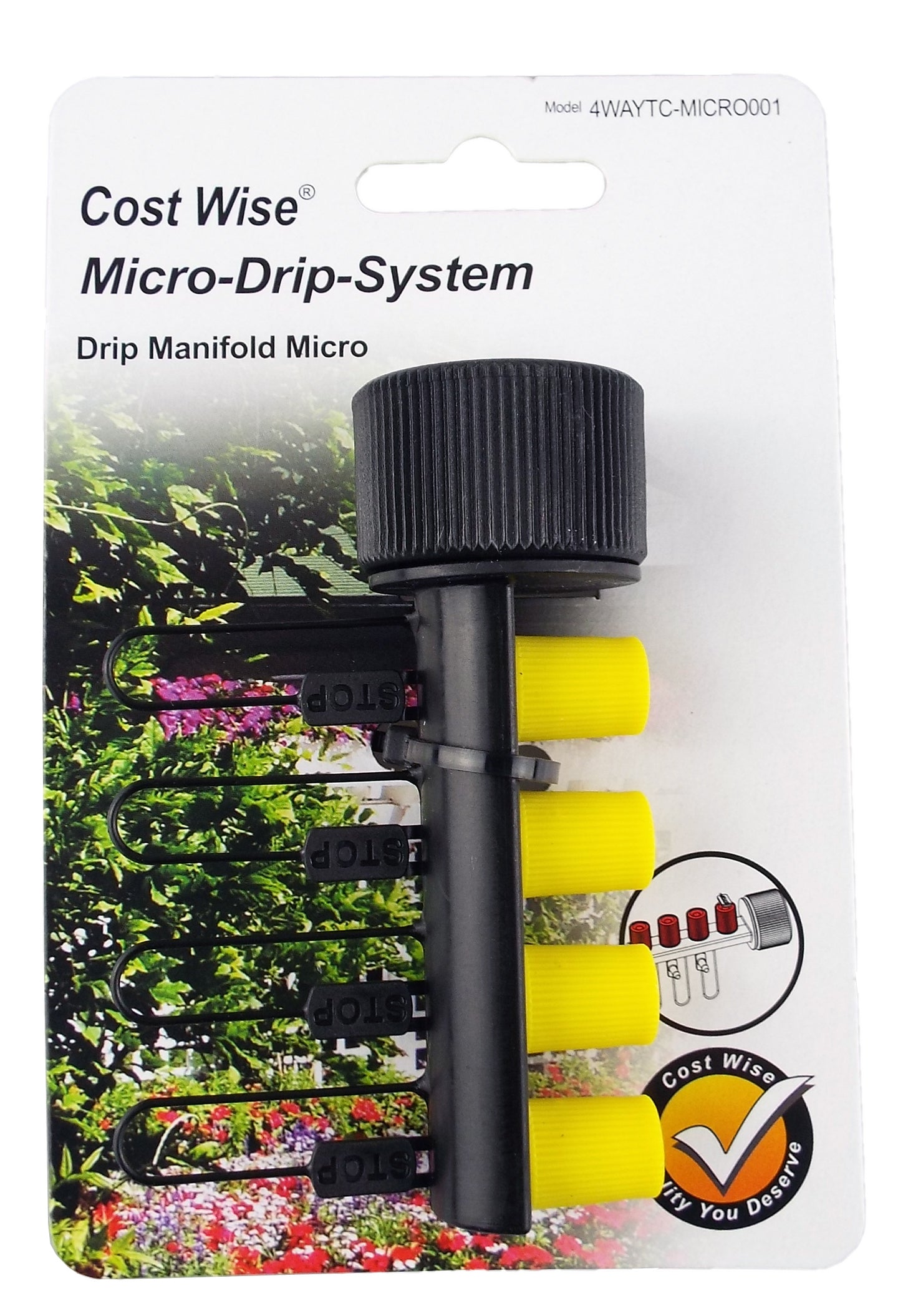 4-Way Manifold for Micro Irrigation Tube - Best4Trade-Retail Garden watering