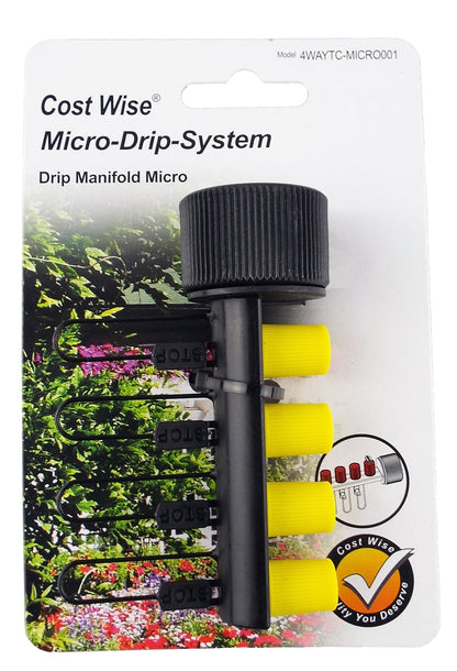 4-Way Manifold for Micro Irrigation Tube - Best4Trade-Retail Garden watering