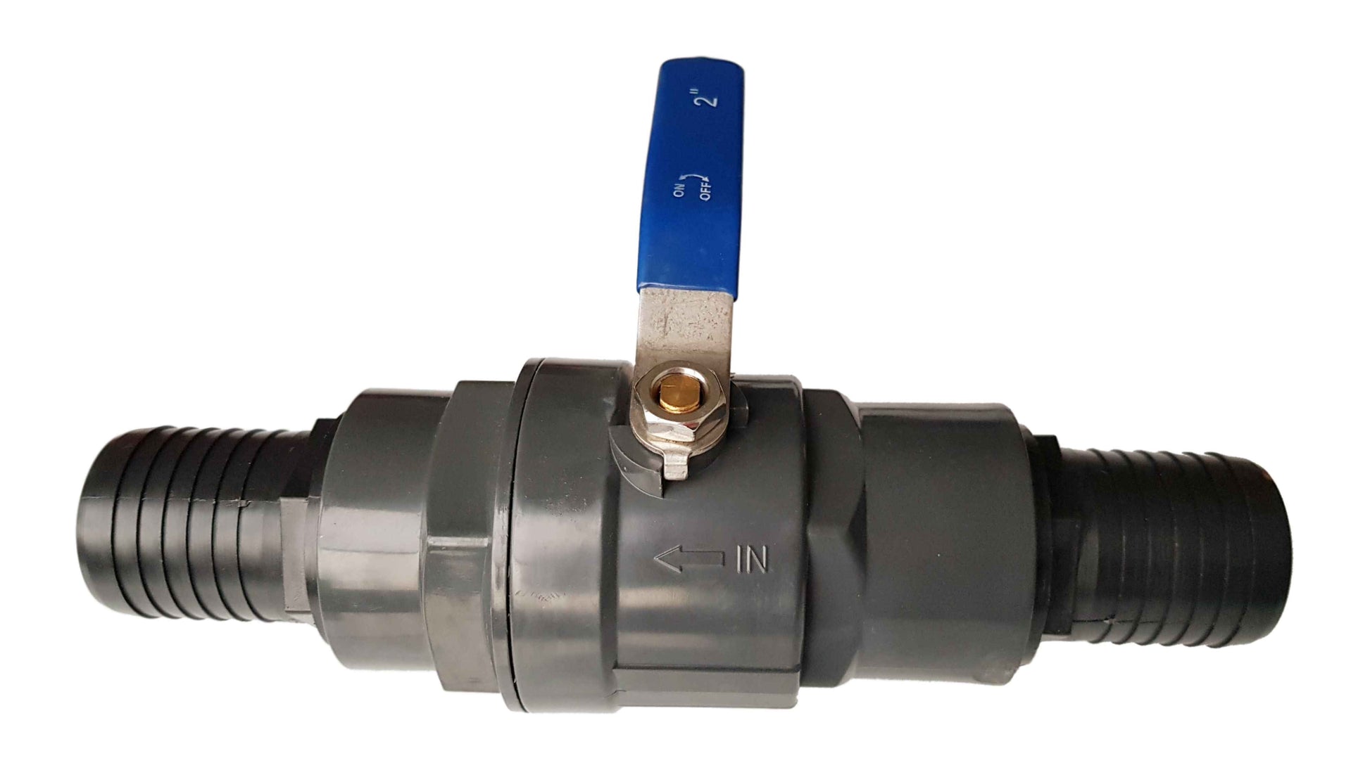 PP Female Stopcock with Stainless Steel Ball Valve Barb Ends - Best4Trade-Retail Tech Hose & Fittings