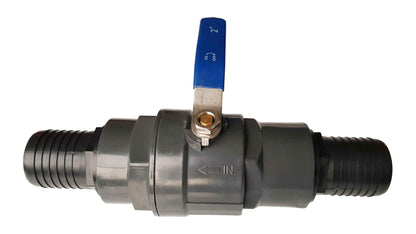 PP Female Stopcock with Stainless Steel Ball Valve Barb Ends - Best4Trade-Retail Tech Hose & Fittings