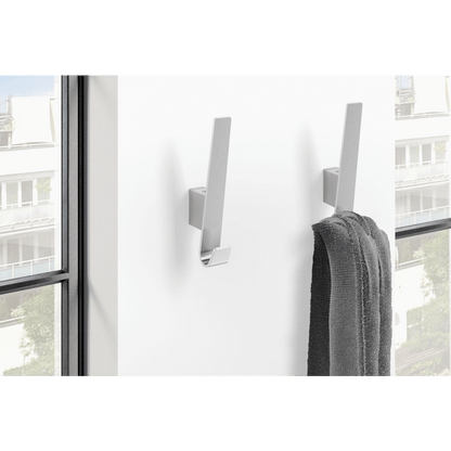 Zack Akes Brushed Stainless Steel Wall Hook with Concealed Mounting